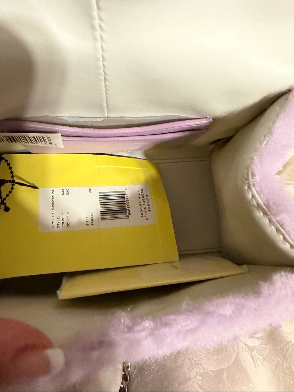 Marc Jacob’s Lavender Faux-Shearling Top-Handle Bag - Picture 5 of 9